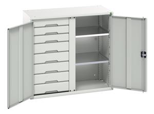 Bott Verso Basic Tool Cupboards Cupboard with shelves Verso 1050x550x1000H Partition Cupboard 8 Drawer 2 Shelf